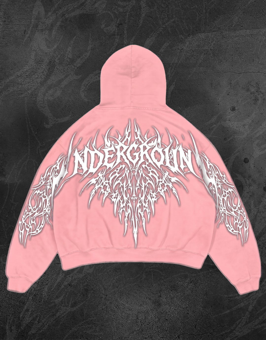 PINK "UNDERGROUND" REFLECTIVE HOODIE