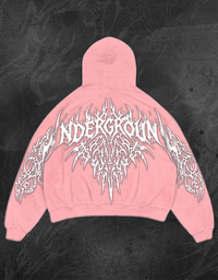 PINK "UNDERGROUND" REFLECTIVE HOODIE