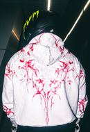 WHITE SKULL ZIP-UP