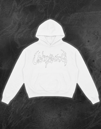 WHITE RHINESTONE HOODIE