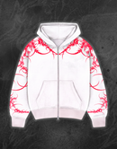 WHITE SKULL ZIP-UP